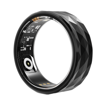 R12 Smart Rings for Men Women Fitness Ring Heart Rate Monitor Sleep Tracker Health Ring Pedometer Calories Step Counter IP68 Waterproof Fitness Tracker